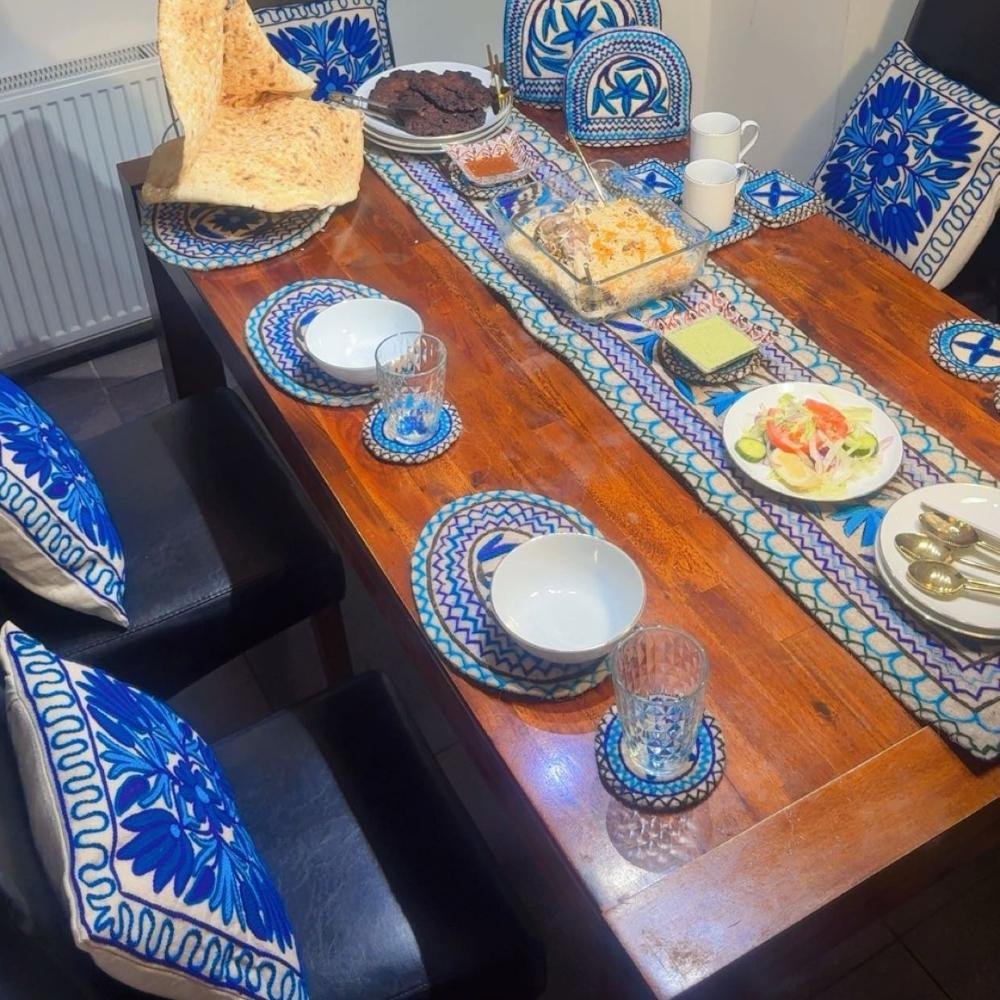 Table Runner in Blue Color