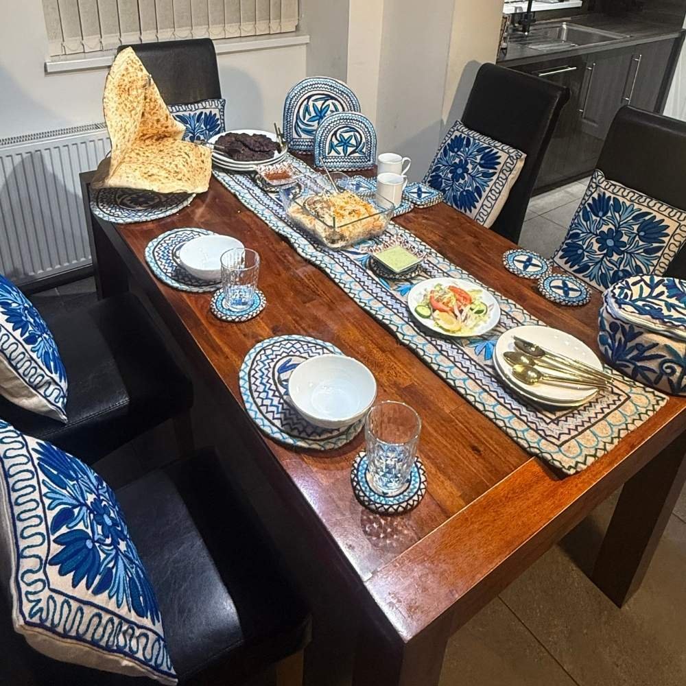 Table Runner in Blue Color